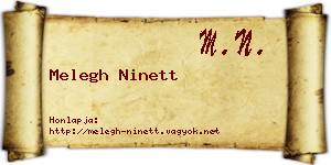 Melegh Ninett névjegykártya